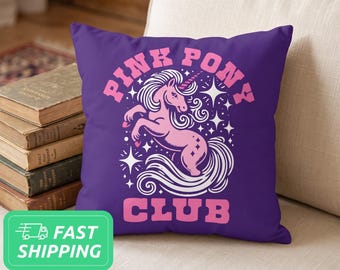 Pink Pony Club Square Pillow
