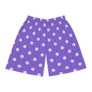 Mayor Lewis's Lucky Purple Basketball Shorts, Star Dew Valley Inspired Athletic Wear, Gaming Gift for Gamers, Lucky Charm Clothing, Sporty image 2