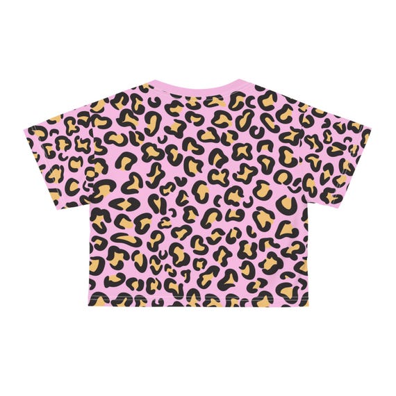 Pink Leopard / Safari Cheetah Crop Top / Crop Tee - Etsy