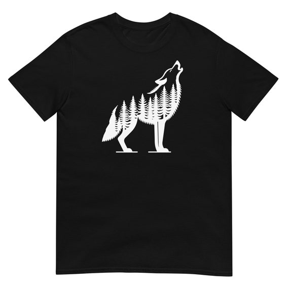 Camicia Magliette Con I Lupi Camicia Lupi Ululanti, T-shirt Luna