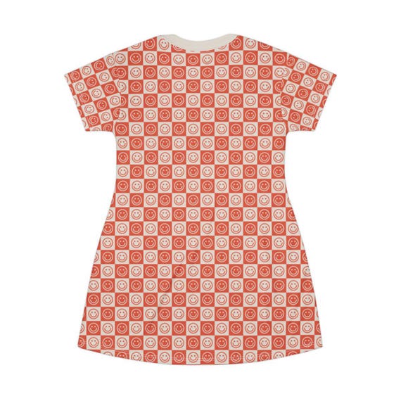 face print t shirt dress Women's TDM Classic Face Custom T-Shirt Dress -Black