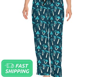 Blauwe paddenstoelpyjamabroek