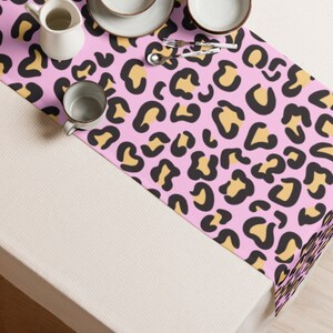 Pink Cheetah Table runner / Pink leopard / Safari jungle theme party decor