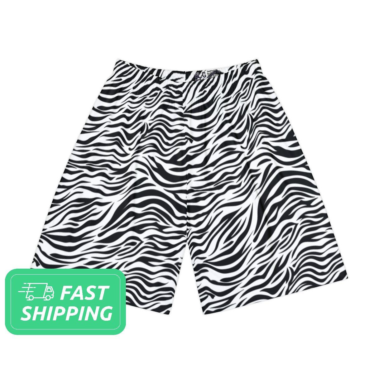 Zebra Pattern Men's Sports Shorts / Striped Pattern Men's Sports