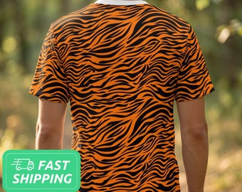 タイガーストライプTシャツ / タイガー柄Tシャツ / Tシャツ - Etsy 日本