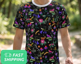 Nature Pattern T-Shirt / Forest Pattern T-Shirt / Tee Shirt / TShirt