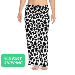Cow Pattern Pajama Pants / Cow Print Pajama Pants