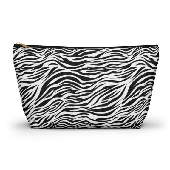 ゼブラ柄小物ポーチ / ストライプ柄小物ポーチ / メイクポーチ - Etsy 日本