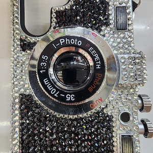Bling Camera Retro Rhinestone Case Cover for Samsung S23 24 Ultra Emily