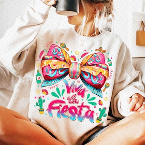 Viva La Fiesta PNG, Fiesta Coquette Bow Design, Mexican Party Sublimation, Fiesta Vibes Png, Fiesta Party Png, Festival 2025 Png, Mexican