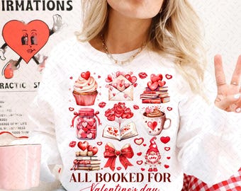 Gebucht für Valentinstag PNG, Lehrer Valentinstag Png, Valentinstag Kokette Png, Buchliebhaber Shirt Design, Bücherwurm Png, XOXO Png, Liebe Png