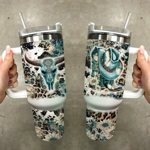 Rustic Cowgirl 40oz Tumbler Wrap - PNG Tumbler Design Sublimation ...