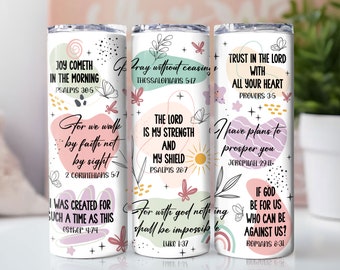 Boho Christian Affrmations 20oz Skinny Tumbler Wrap, Sublimation Design, Digital Download PNG, Religious Jesus God Tumbler Wrap PNG
