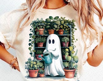 Ghost Plant Lady Png, Halloween Plants Png, Ghost Plant Png, Halloween Ghost, Halloween Gift for Plant Lovers, Plant Lover Gift, Plant Mom