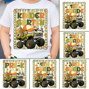 Preppy Back To School Bundle For Boys Bundle PNG, School Boy PNG, Truck For Boy, Pre-K Kindergarten 1st/2nd 3rd Grade Png Sublimation Design