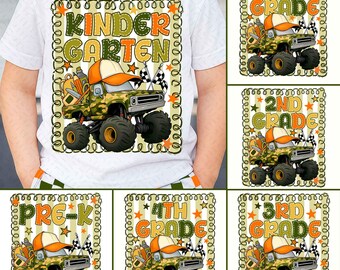 Preppy Back To School Bundle For Boys Bundle PNG, School Boy PNG, Truck For Boy, Pre-K Kindergarten 1st/2nd 3rd Grade Png Sublimation Design