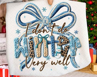 Filato finto Non sopporto molto bene l'inverno Png, Natale retrò con leopardo Png, Natale invernale Png, Pupazzo di neve carino lavorato a maglia spessa Png, Albero di Natale Png