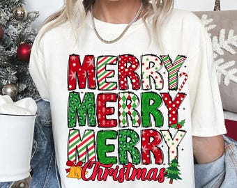 Feliz Navidad (PNG), Coqueta Navidad (PNG), Árbol de Navidad con Leopardo (PNG), Feliz y Brillante (PNG), Diseño de Sublimación Dibujado a Mano, Navidad con Brillantina