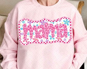 Floral Mama PNG, Preppy Mama Png, Mama Flower Png, Retro Mama Png, Mothers day png, Mama png, Mom png, Pink Mama Sublimation png, Retro Mama