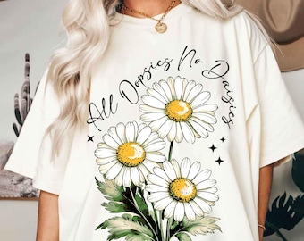 All Oopsies No Daisies Png, Sublimación floral vintage de moda PNG, Diseño de camiseta estética de flores silvestres, Descarga de gráficos lindos de Cottagecore