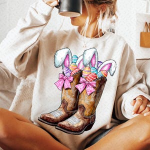 Howdy Easter Png, Cowboy Boots Easter Coquette png, Western Easter Bunny PNG, Happy Easter Png, Funny Easter Png, Retro Easter Shirt png