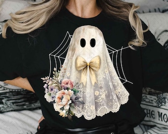 Halloween Lace Ghost Png, Spooky Coquette Png, Girly Ghost Lacey Ghost Png, Spooky Season Png, Ghost Floral Halloween Mama, Sublimation