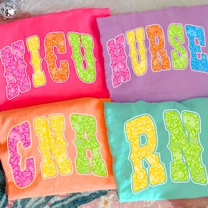 Neon Leopard Nurse Bundle PNG, Nurse Neon Distressed Png, Nurse CNA RN Nicu Png, Preppy Nurse Design, Nurse Life Png, Hand Drawn,Colorful