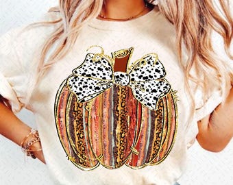 Colorful Coquette Gold Glitter Pumpkin Png, Girly Fall Pumpkin Design, Fall Pumpkin Coquette Bow Png, Dalmatian Dots Bow Fall, brushstroke