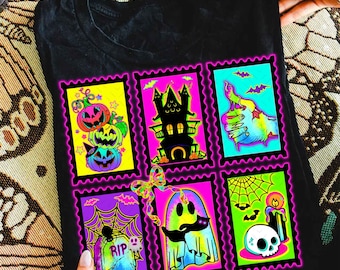 Neon Halloween Png, Retro Spooky Season Png, Boo Ghost Coquette Png, Pumpkin Halloween Png, Preppy Halloween Png, Retro Halloween Ghosts