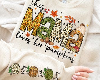 This Mama Loves Her Pumpkins Png, Fall Pumpkin Png, Fall Autumn Mama Png, Fall Vibes Png, Tis the Season Png, Pumpkin Season Png, Leopard