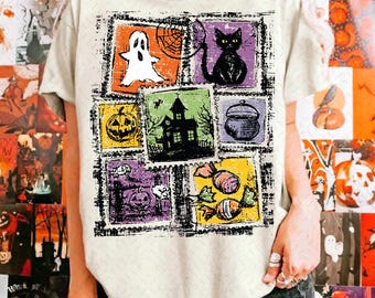 Retro Halloween Cat Ghost Png, Girly Halloween Png, Fall Png, Halloween Png, Spooky Season Png, Pumpkin Halloween, Spooky Mama png
