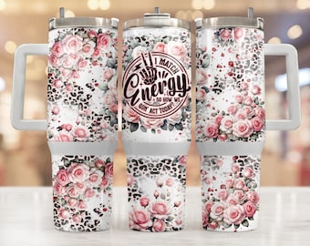 Avvolgi tumbler da 40 Oz I Match Energy, modelli di progettazione a sublimazione, download digitale Png da 40 Oz, download di clip art, bicchiere da 40 Oz con manico