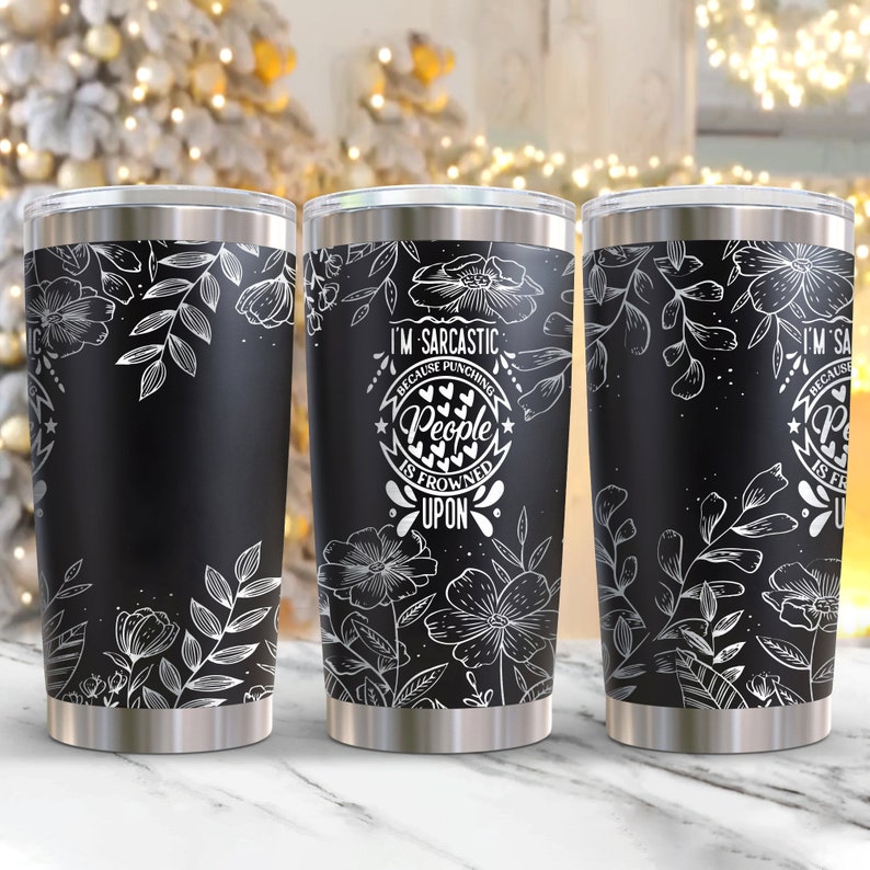 Sarkastyczny 20oz Tumbler Laser File, Zabawny 20oz Tumbler Laser Engraving Wrap, 20oz Laser Engraved Svg, Projekt grawerowania laserowego zdjęcie 1