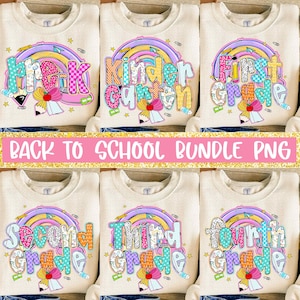 Preppy Back to School Bundle PNG, Coquette Teacher First Day of School Shirt Design, Girly Checkered Sublimation, Pre-k 1st/2nd/3rd Grade