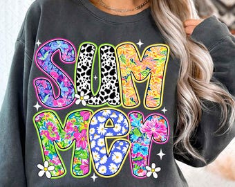 Preppy Summer Floral PNG, Coquette Summer PNG, Retro Summer Png, Beach Png, Hello Summer Png, Summer Checkered Png, Summer Brushstroke Png