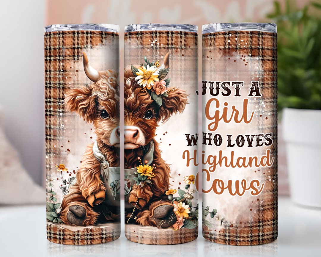 Highland Cow Canvas Tote Bag - Coquette Western Style Shopping Bag