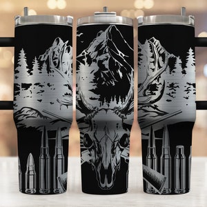 Deer Hunting Tumbler Laser Svg, Buck Hunting 40oz Tumbler Full Wrap Laser Svg, Laser Engraved Svg, Tumbler Laser File, Laser Svg For Tumbler