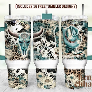 Rustic Cowgirl 40oz Tumbler Wrap - PNG Tumbler Design Sublimation ...