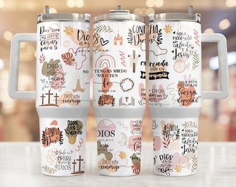 SPANISH Bible Motivational Quotes 40oz Design, Mujer Motivational 40oz wrap, Digital Sublimation design, 40oz Digital Design, Do it Yourself