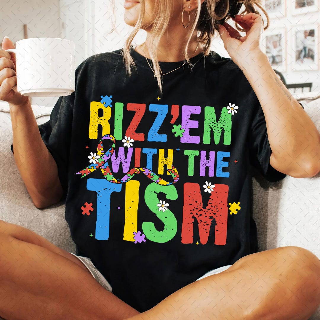 Rizz Em With the Tism Png, Retro Autism Png, Autism Awareness Png ...