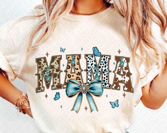 Western Mama Png, Coquette Mama Png, Coquette Bow, Coquette Western Png, Mama Cow Print, Howdy Fall Western Png, Cowhide, Turquoise, Cowgirl