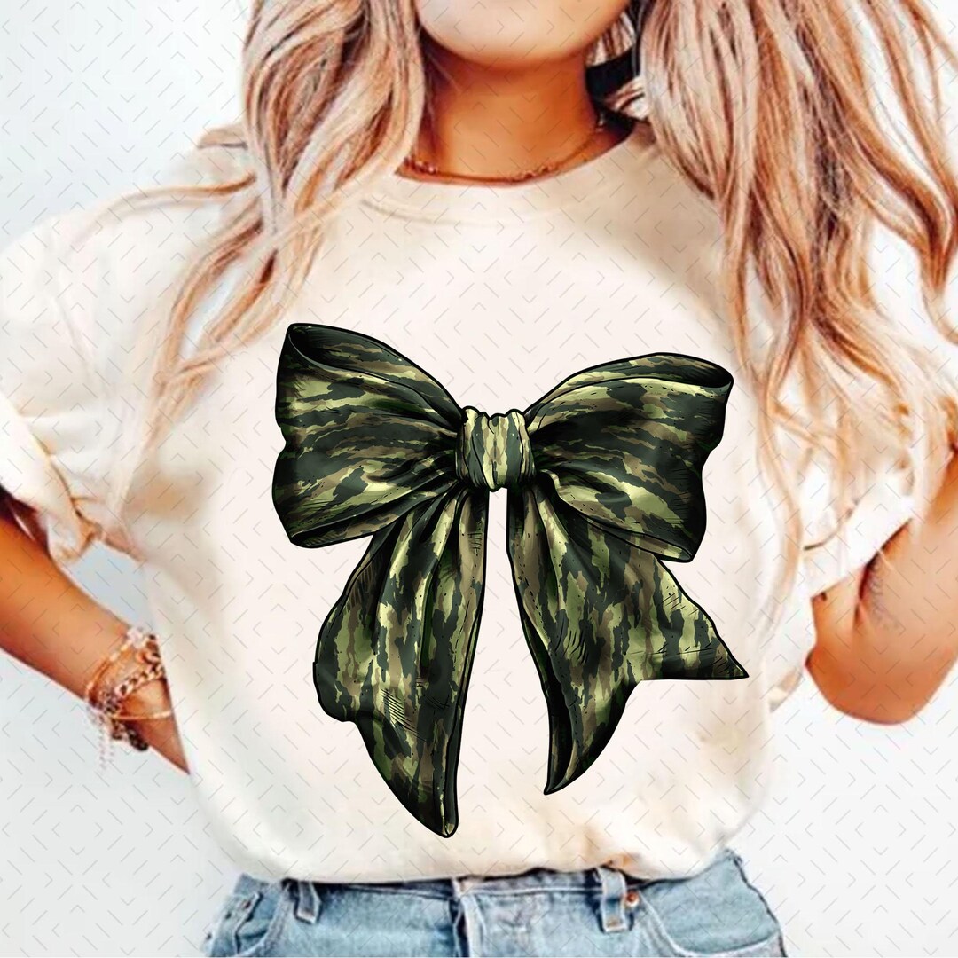 Camo Coquette Bow PNG, Old School Camo Png, Girls Camo Bow Png Shirt ...