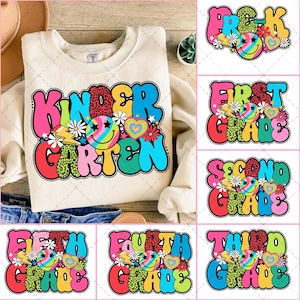 Retro Coquette Back to School Bundle, Kindergarten, First Day Of School Png, Teacher PNG, First/Second/Third Grade Design, School Bundle Png
