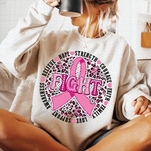 Breast Cancer PNG, Fight Breast Cancer Png, Breast Cancer Awareness Png, Retro Breast Cancer Png, Pink Ribbon Png, Cancer Png