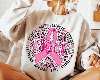 Breast Cancer PNG, Fight Breast Cancer Png, Breast Cancer Awareness Png, Retro Breast Cancer Png, Pink Ribbon Png, Cancer Png