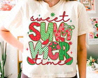 Sweet Summer Time PNG, Preppy Summer Png, Retro Watermelon Shirt Png, Coquette Summer Shirt Png, Sublimation Png, Trendy Watermelon Png