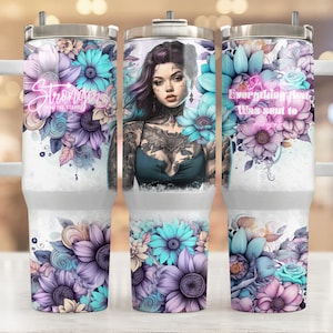 40Oz Tumbler Wrap Daily Affirmations Self Love Mental Health, Sublimation Design Templates, 40Oz Png Digital Download, Clip Art Download Png
