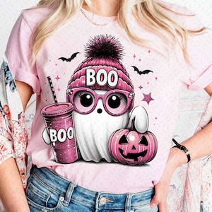 Cute Ghost PNG, Halloween PNG, Ghost Png, Halloween Sublimation, Coffee Png, Boujee Png, Boujee Ghost, Halloween T-shirt Design Png,DTF Png
