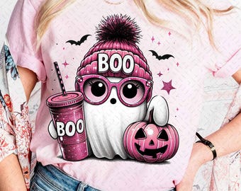 Cute Ghost PNG, Halloween PNG, Ghost Png, Halloween Sublimation, Coffee Png, Boujee Png, Boujee Ghost, Halloween T-shirt Design Png,DTF Png