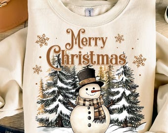 Christmas Png, Snowman Png, Merry Christmas Digital Design, Winter Snowman Png, Snowy Winter Png, Glittery Adorable Snowman DTF Sublimation